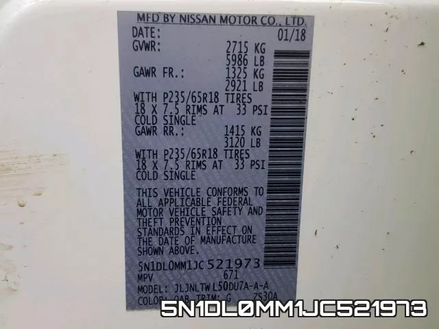 5N1DL0MM1JC521973 фото 2