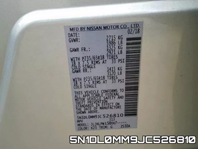 5N1DL0MM9JC526810 фото 2