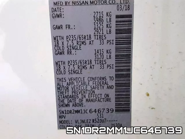 5N1DR2MM1JC646739 фото 2