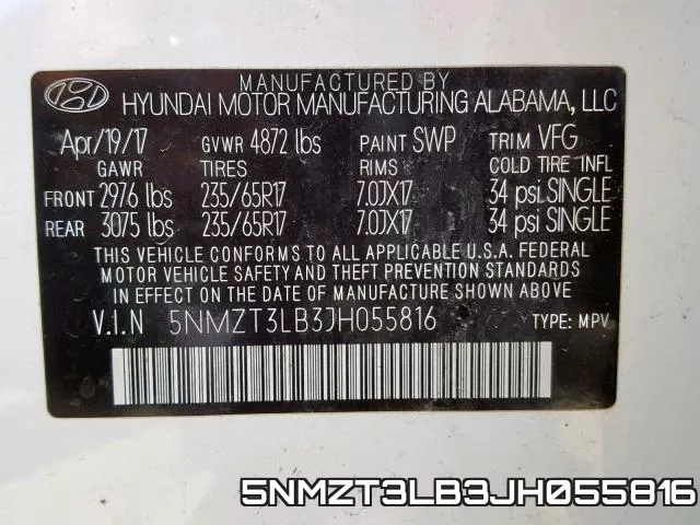 5NMZT3LB3JH055816 фото 2
