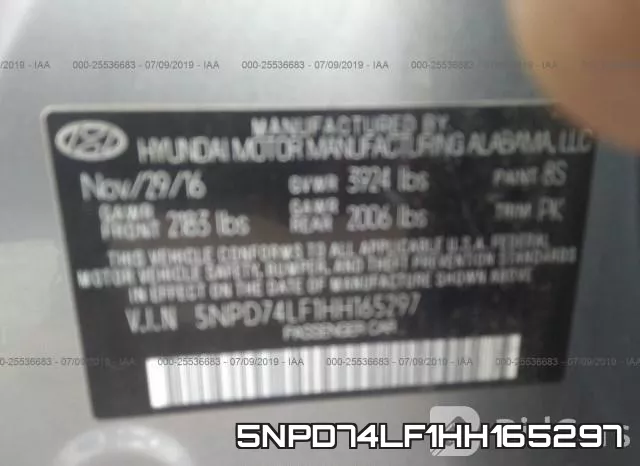5NPD74LF1HH165297 фото 10