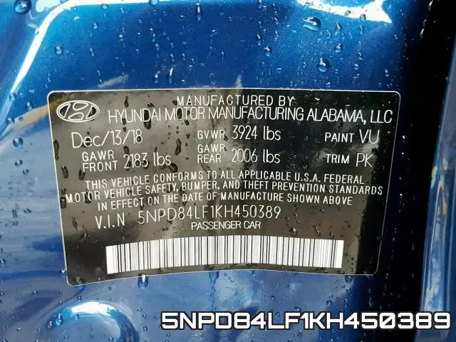 5NPD84LF1KH450389 фото 2