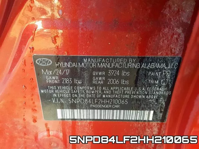5NPD84LF2HH210065 фото 2