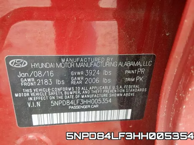 5NPD84LF3HH005354 фото 2