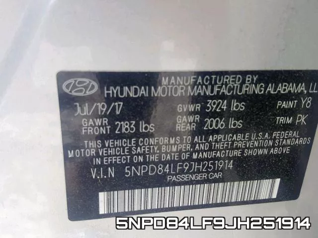 5NPD84LF9JH251914 фото 2