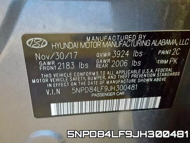 5NPD84LF9JH300481 фото 2