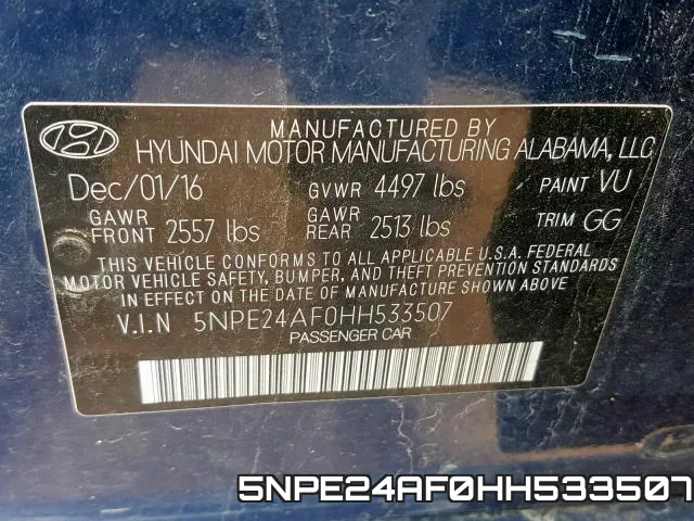 5NPE24AF0HH533507 фото 2