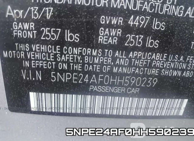 5NPE24AF0HH590239 фото 10