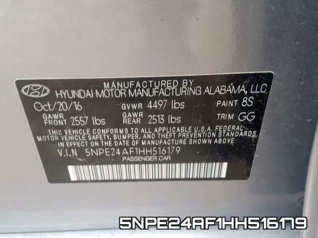 5NPE24AF1HH516179 фото 2