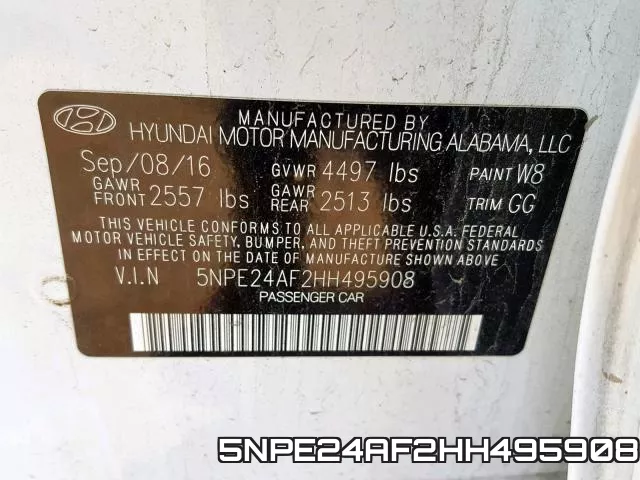 5NPE24AF2HH495908 фото 2