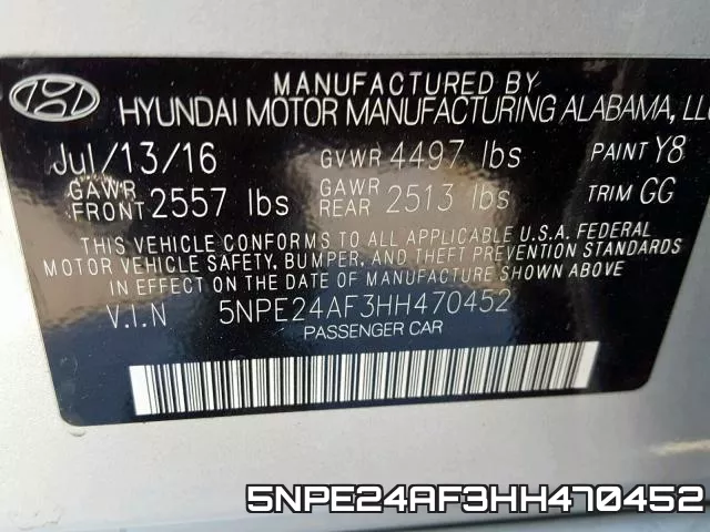 5NPE24AF3HH470452 фото 2