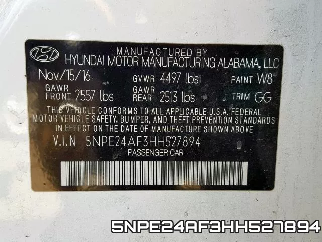 5NPE24AF3HH527894 фото 2