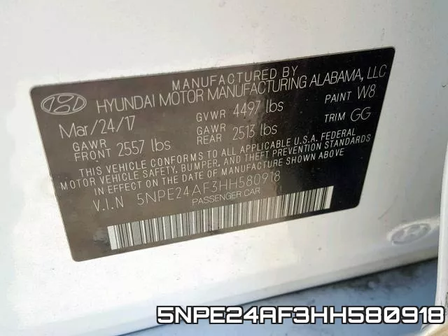 5NPE24AF3HH580918 фото 2