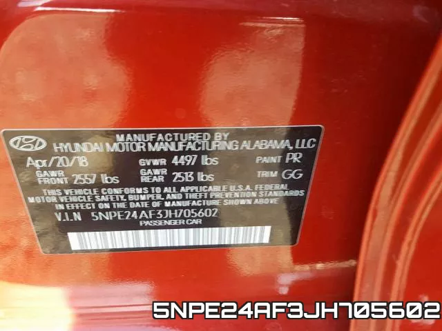 5NPE24AF3JH705602 фото 2