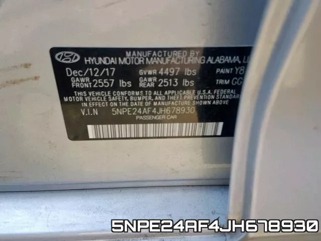 5NPE24AF4JH678930 фото 2