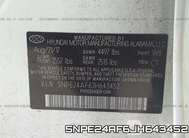 5NPE24AF6JH643452 фото 10