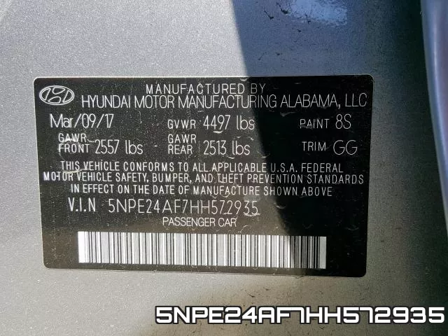 5NPE24AF7HH572935 фото 2