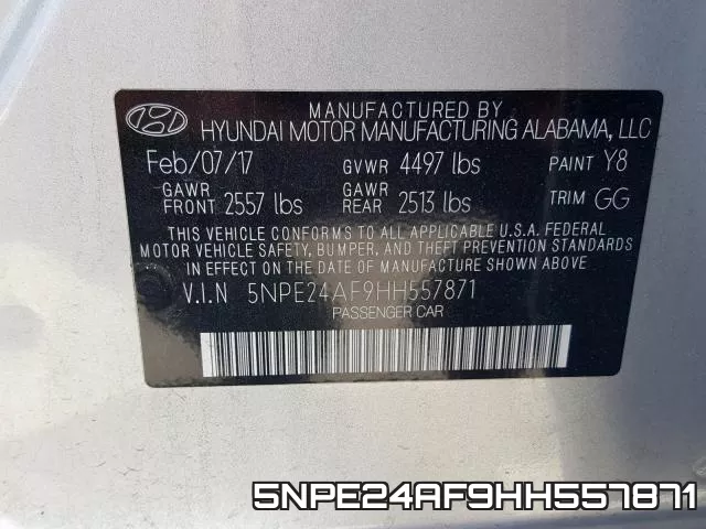 5NPE24AF9HH557871 фото 2