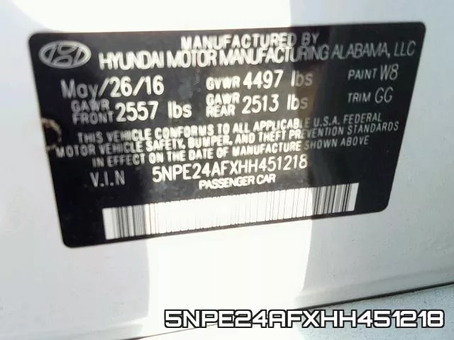 5NPE24AFXHH451218 фото 2