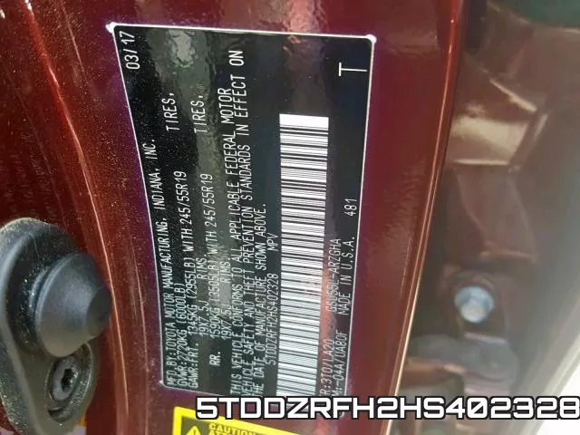 5TDDZRFH2HS402328 фото 2
