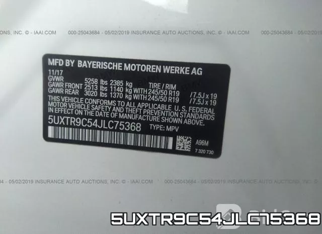 5UXTR9C54JLC75368 фото 10
