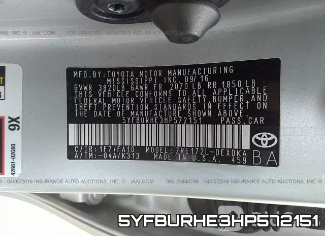 5YFBURHE3HP572151 фото 10