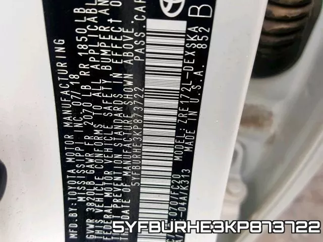 5YFBURHE3KP873722 фото 2