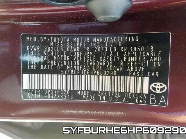5YFBURHE6HP609290 фото 2
