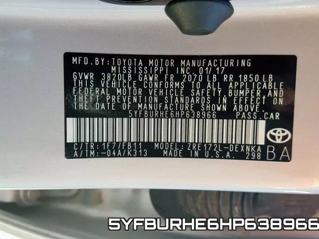 5YFBURHE6HP638966 фото 2