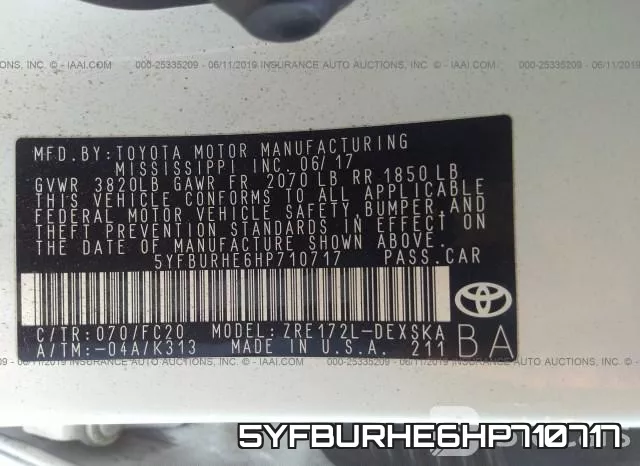 5YFBURHE6HP710717 фото 10