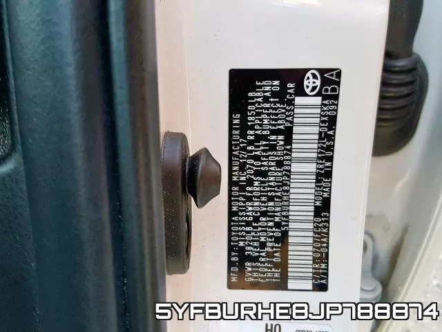 5YFBURHE8JP788874 фото 2