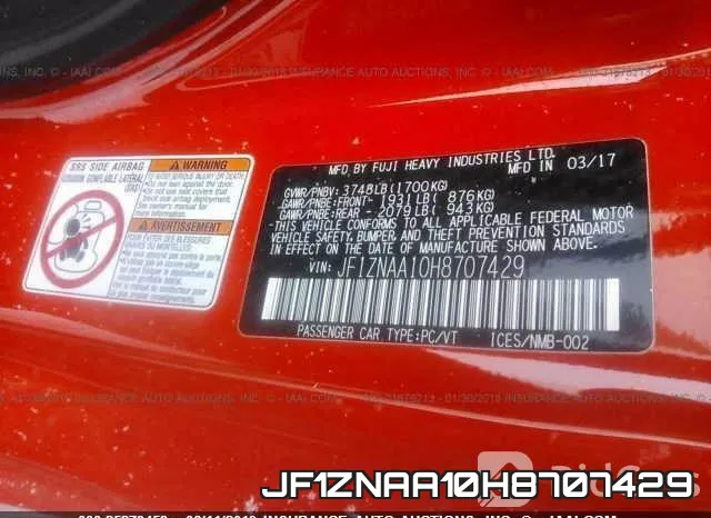 JF1ZNAA10H8707429 фото 10