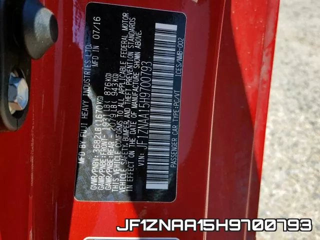 JF1ZNAA15H9700793 фото 2