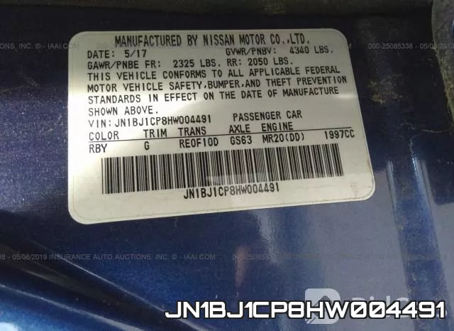 JN1BJ1CP8HW004491 фото 10