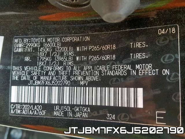 JTJBM7FX6J5202790 фото 2