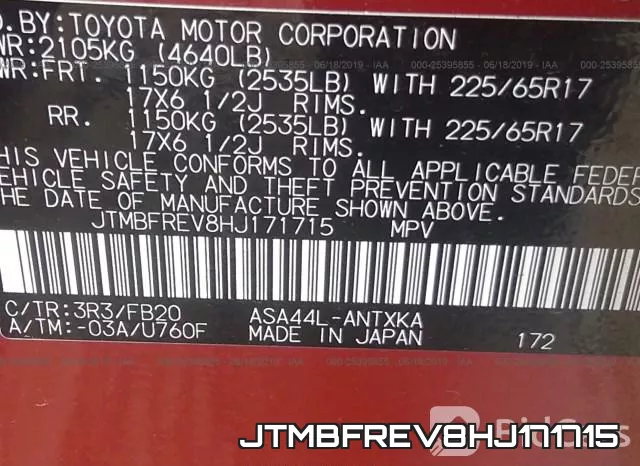 JTMBFREV8HJ171715 фото 10