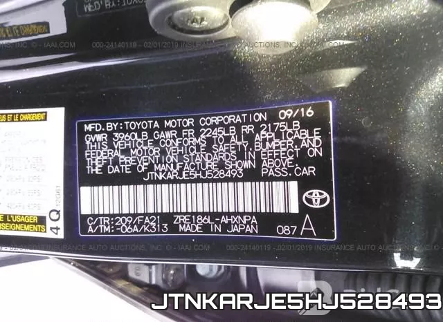 JTNKARJE5HJ528493 фото 10