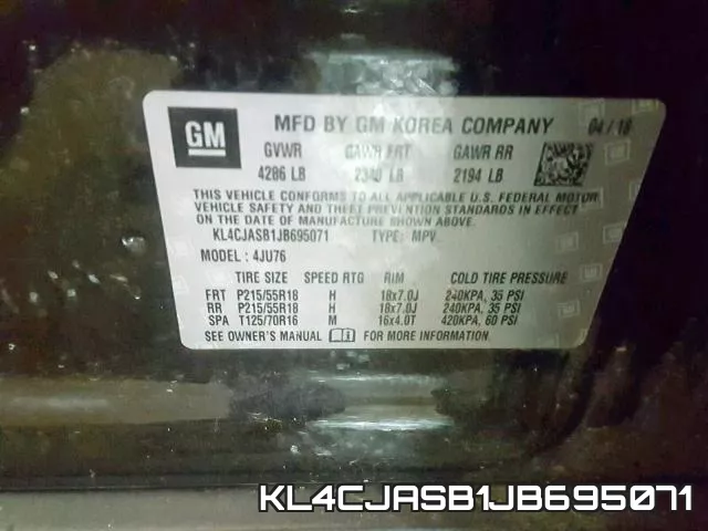 KL4CJASB1JB695071 фото 2