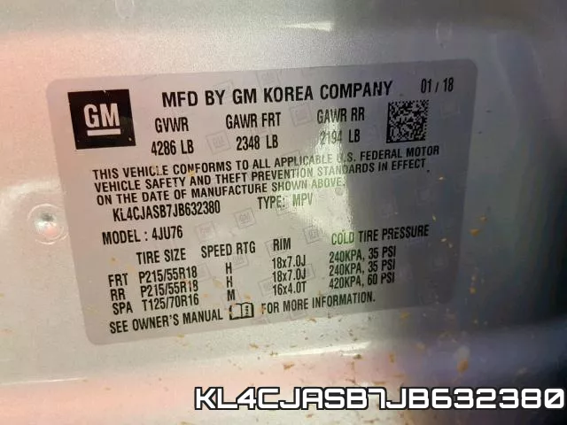 KL4CJASB7JB632380 фото 2