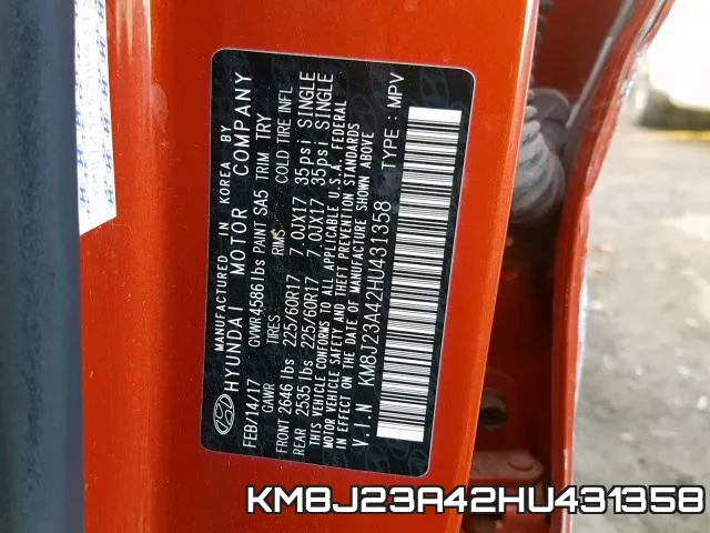 KM8J23A42HU431358 фото 2