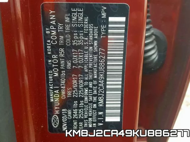 KM8J2CA49KU886277 фото 2