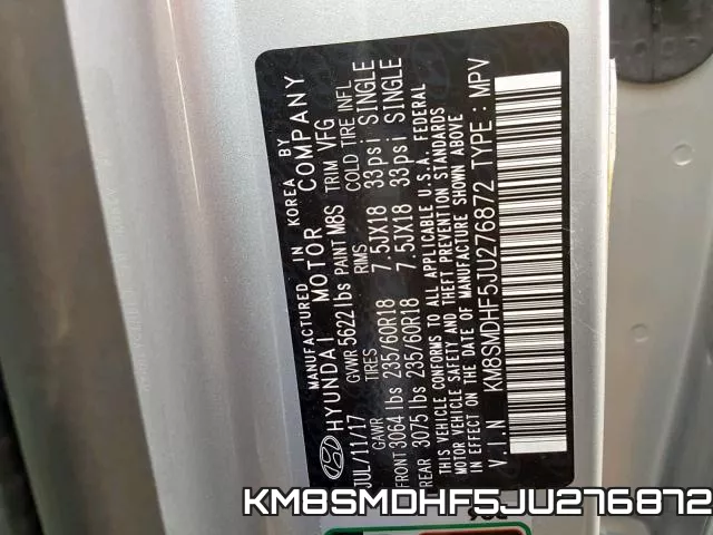 KM8SMDHF5JU276872 фото 2