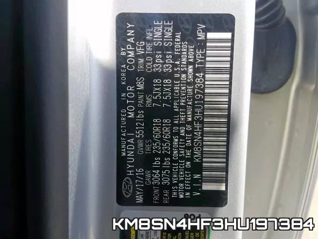 KM8SN4HF3HU197384 фото 2