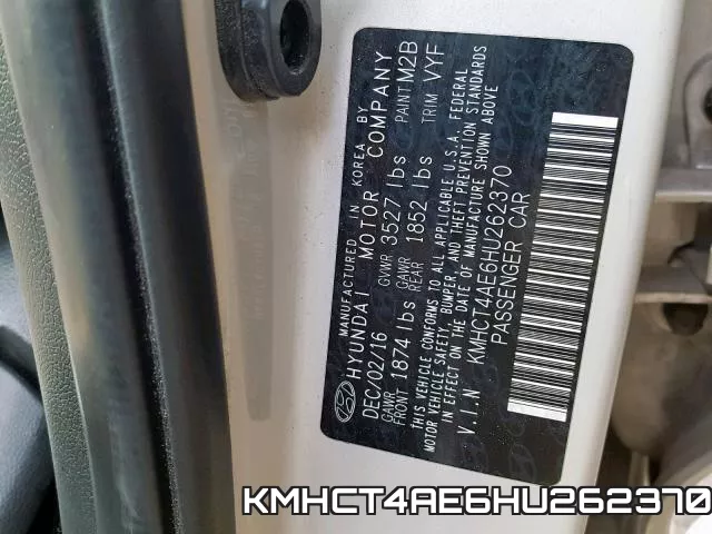 KMHCT4AE6HU262370 фото 2
