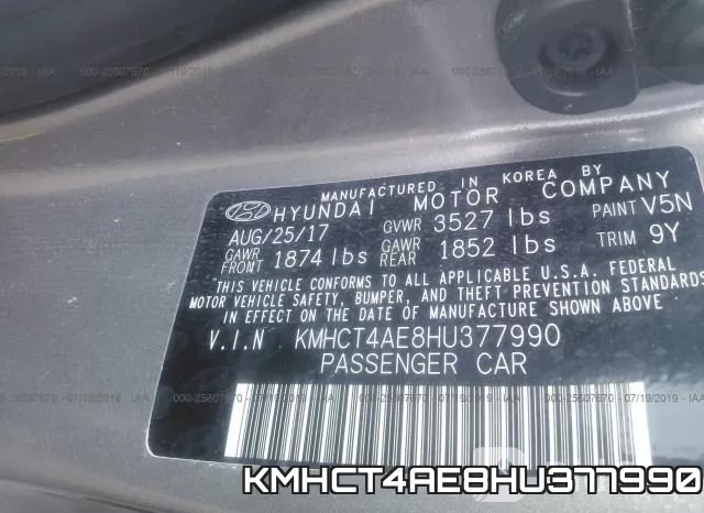 KMHCT4AE8HU377990 фото 9