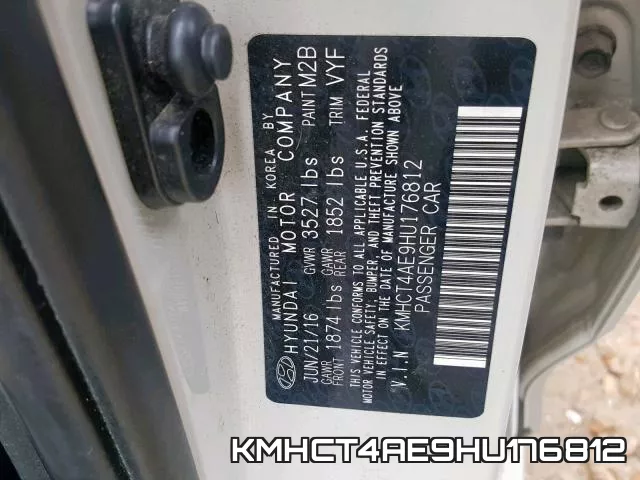 KMHCT4AE9HU176812 фото 2