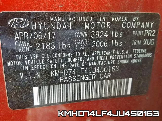 KMHD74LF4JU450163 фото 2