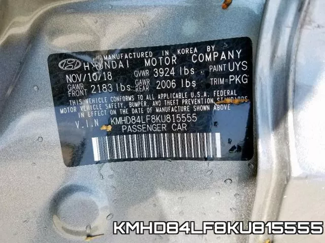 KMHD84LF8KU815555 фото 2