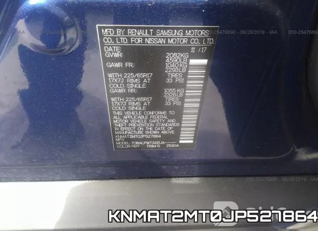 KNMAT2MT0JP527864 фото 10