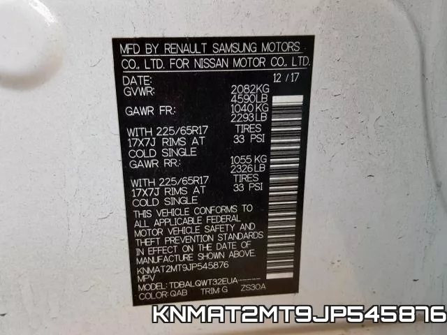 KNMAT2MT9JP545876 фото 2
